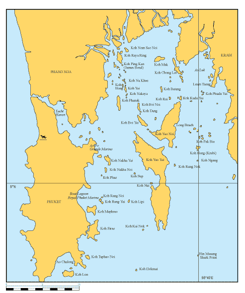 Карта Пхукета и окрестностей